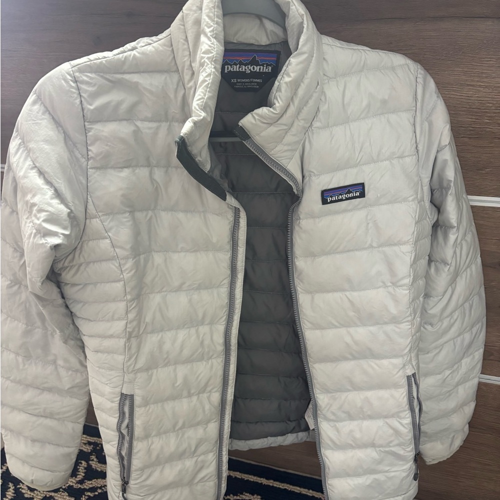 Patagonia Women's Off-White Nano Puff Quilted Jacket Lightweight Puffer XS